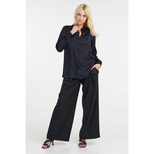 Blusa in seta nero