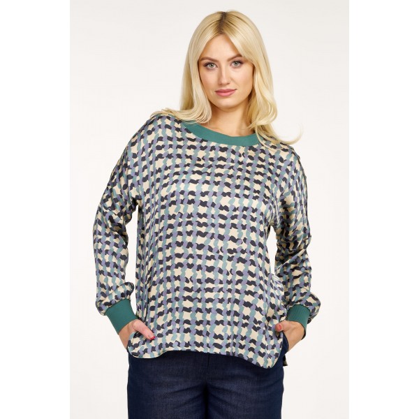 Blusa stampa verde