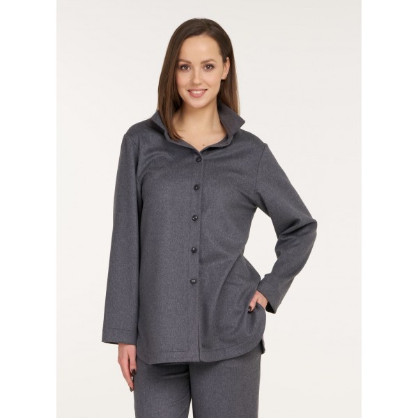 Camicia in lana grigio