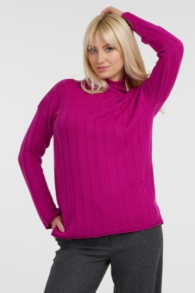 Fuchsia Merino Sweater