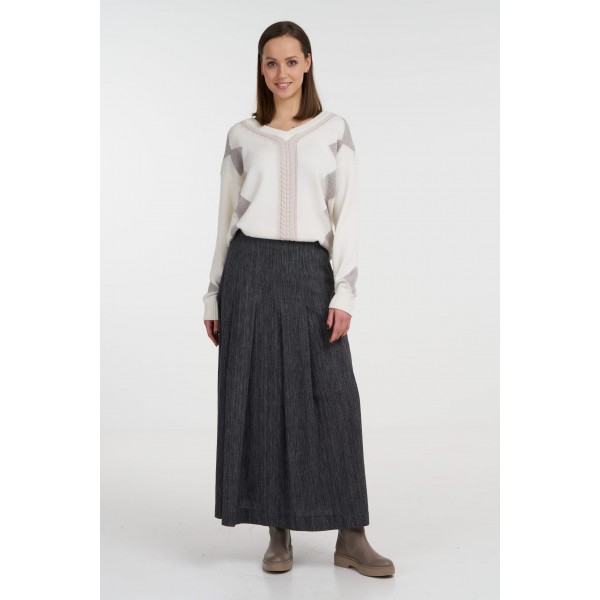 Grey skirt maxi
