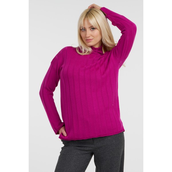 Fuchsia Merino Sweater